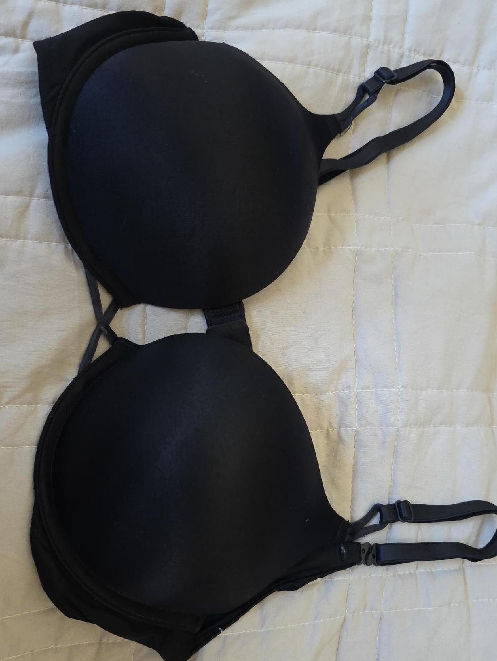 Victoria's Secret Black Padded Bombshell Bra Adds 2 Cup Sizes.
